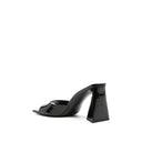 Black Calfskin Platform Sandals