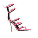 Multicolor Silk Stiletto Heel Sandals