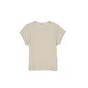 Beige Cotton Sleeveles T-Shirt