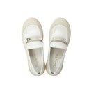 White Calfskin Platform Loafers