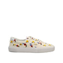 White Canvas Low Top Sneakers