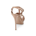 Beige Calfskin Platform Sandals