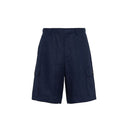 Blue Linen Bermuda Shorts