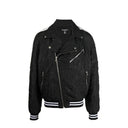 Black Polyester Bomber