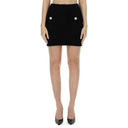Black Cotton Mini Skirt