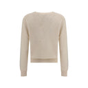 Cream Fleece Wool Sweatshirt