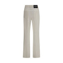 White Cotton Straight-Leg Jeans