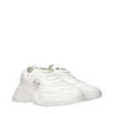 White Fabric Chunky Sneakers