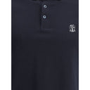 Blue Cotton Polo Shirt