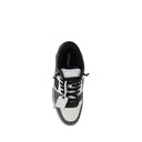 Gray Calf Leather Bos Taurus Low Top Sneakers