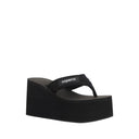 Black Polyamide Platform Sandals