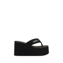 Black Polyamide Platform Sandals