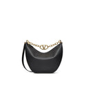 Black Calfskin Shoulder Bag