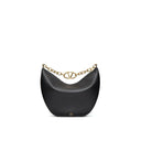 Black Calfskin Shoulder Bag