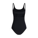 Black Elastane One-Piece Swimsuit