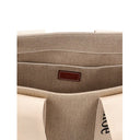 Beige Linen Tote Bag