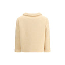 Cream Fleece Wool Coat