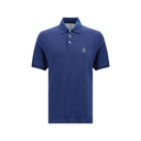 Blue Cotton Polo Shirt