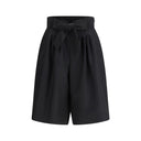 Black Wool Bermuda Shorts