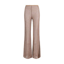 Brown Viscose Flared Pants