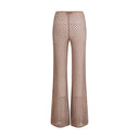 Brown Viscose Flared Pants