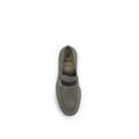 Beige Calf Leather Bos Taurus Slip-On Loafers
