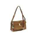 Beige Calf Leather Bos Taurus Shoulder Bag