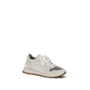Gray Calf Leather Bos Taurus Athletic Sneakers