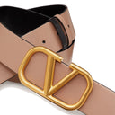 Beige Leather Regular Belt