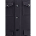 Blue Fleece Wool Coat