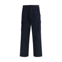 Blue Cotton Cargo Pants