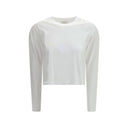 White Cotton Long Sleeve T-Shirt