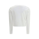 White Cotton Long Sleeve T-Shirt