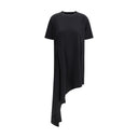 Black Cotton Casual Dress