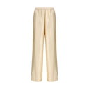 Cream Viscose Casual Pants