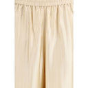 Cream Viscose Casual Pants