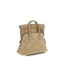 Beige Calf Leather Bos Taurus Shoulder Bag