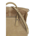 Beige Calf Leather Bos Taurus Shoulder Bag
