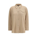 Beige Fleece Wool Dress Shirt