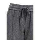 Gray Cotton Casual Pants