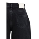 Gray Cotton Relaxed Fit Jeans