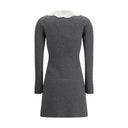 Gray Cotton Casual Dress