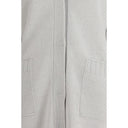 Gray Fleece Wool Cardigan