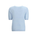 Light Blue Polyester Sweatshirt