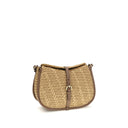 Beige Raffia Shoulder Bag