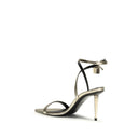 Gold Calf Leather Bos Taurus Stiletto Heel Sandals