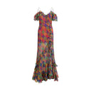 Multicolor Silk Casual Dress