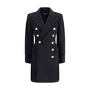 Black Fleece Wool Coat