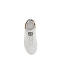 White Calf Leather Bos Taurus Low Top Sneakers