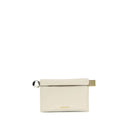 Cream Calf Leather Bos Taurus Clutch Bag